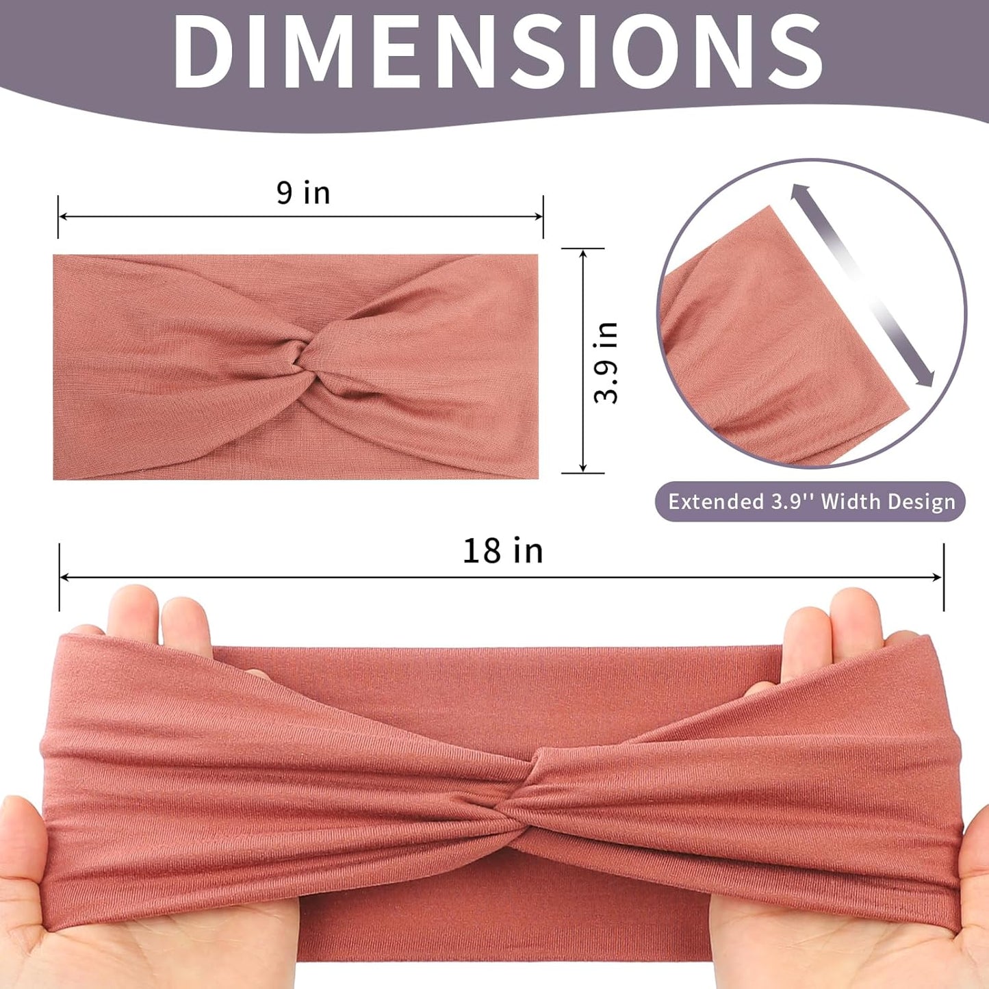 12 Pcs Stretchy Headbands for Women, Absorbed Sport Headband Soft Twist Knotted Hairbands for Daily Life Yoga Workout(Warm Morandi)
