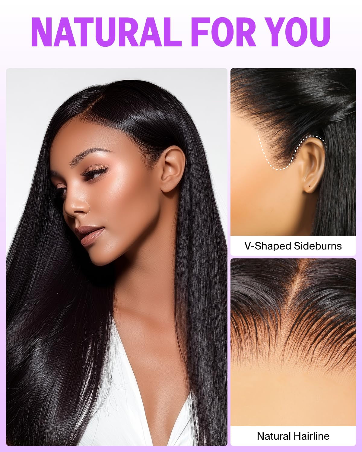 13X6 Glueless Wigs Human Hair Pre Plucked Pre Cut Upgraded Ear-To-Ear HD Lace Front Wigs Human Hair Glueless Wear and Go Drawstring Straight Frontal Wig with Tapes 220% Density 20 Inch