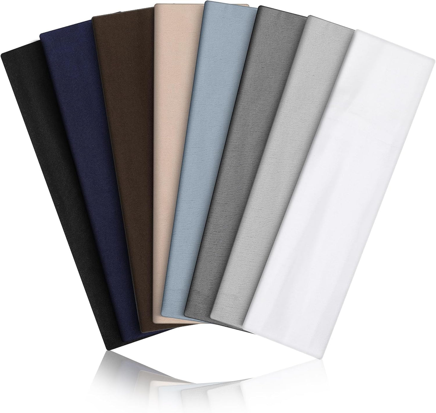 8PCS Summer-Exclusive Non Slip Sports Elastic Soft Running Fashion Headbands Absorb Sweat for Women & Men Working Out, Travel