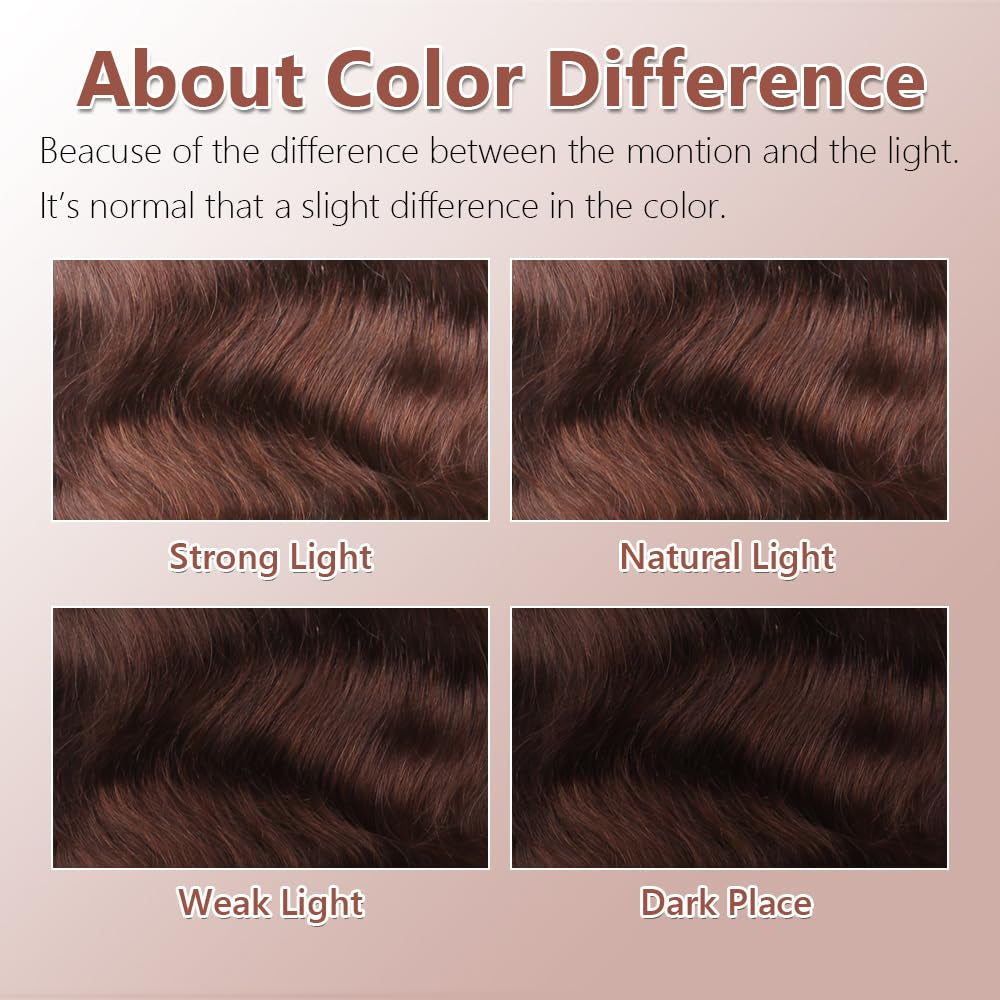13X6 Reddish Brown Lace Front Wigs Human Hair Pre Plucked Body Wave 13X6 HD Lace Frontal Wig for Women 220% Density Auburn Brown Colored Frontal Wigs Human Hair 20 Inch