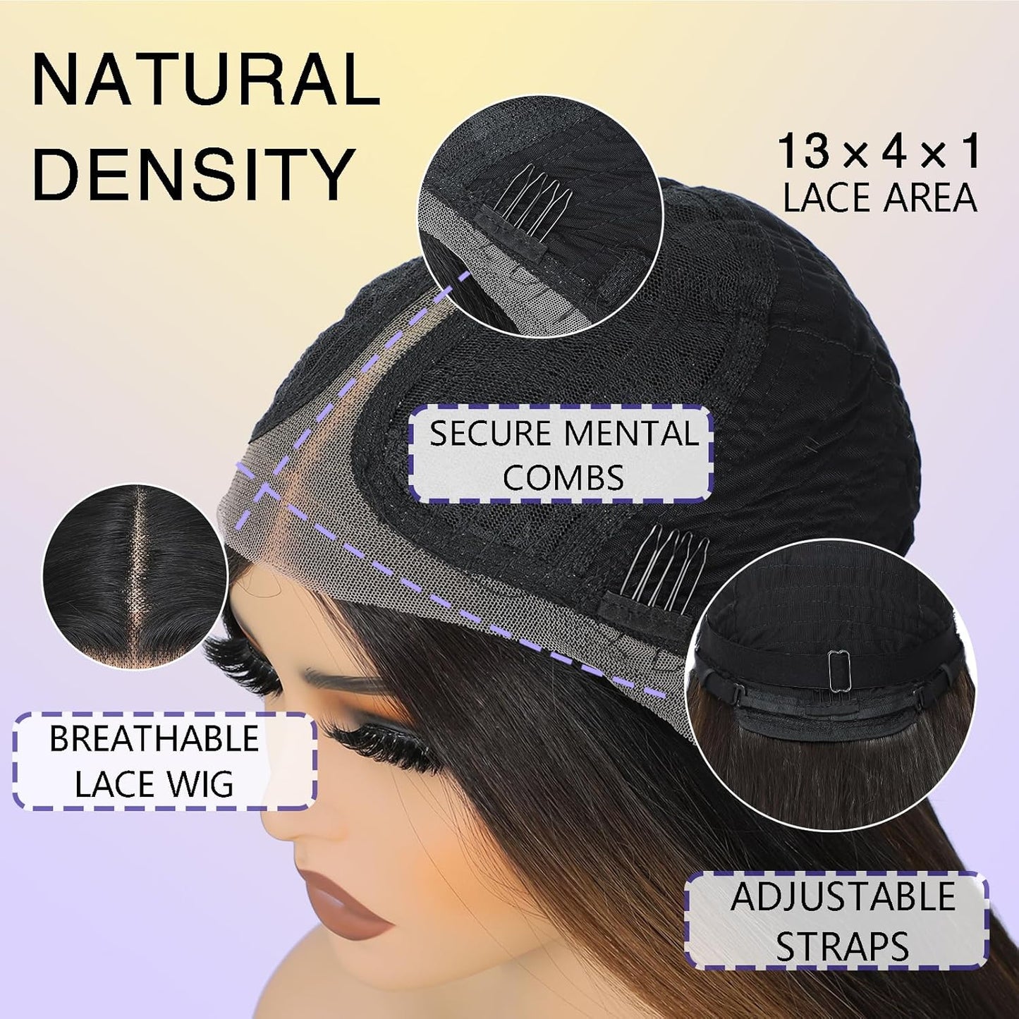 Skunk Synthetic Lace Front Wig 28 Inch Long Wavy Natural Wave Wigs 13×4×1 Pre Plucked Glueless Wig Synthetic Hair for Women Loose Body Wave with Natural Hairline Heat Resistant Synthetic Wavy Wig