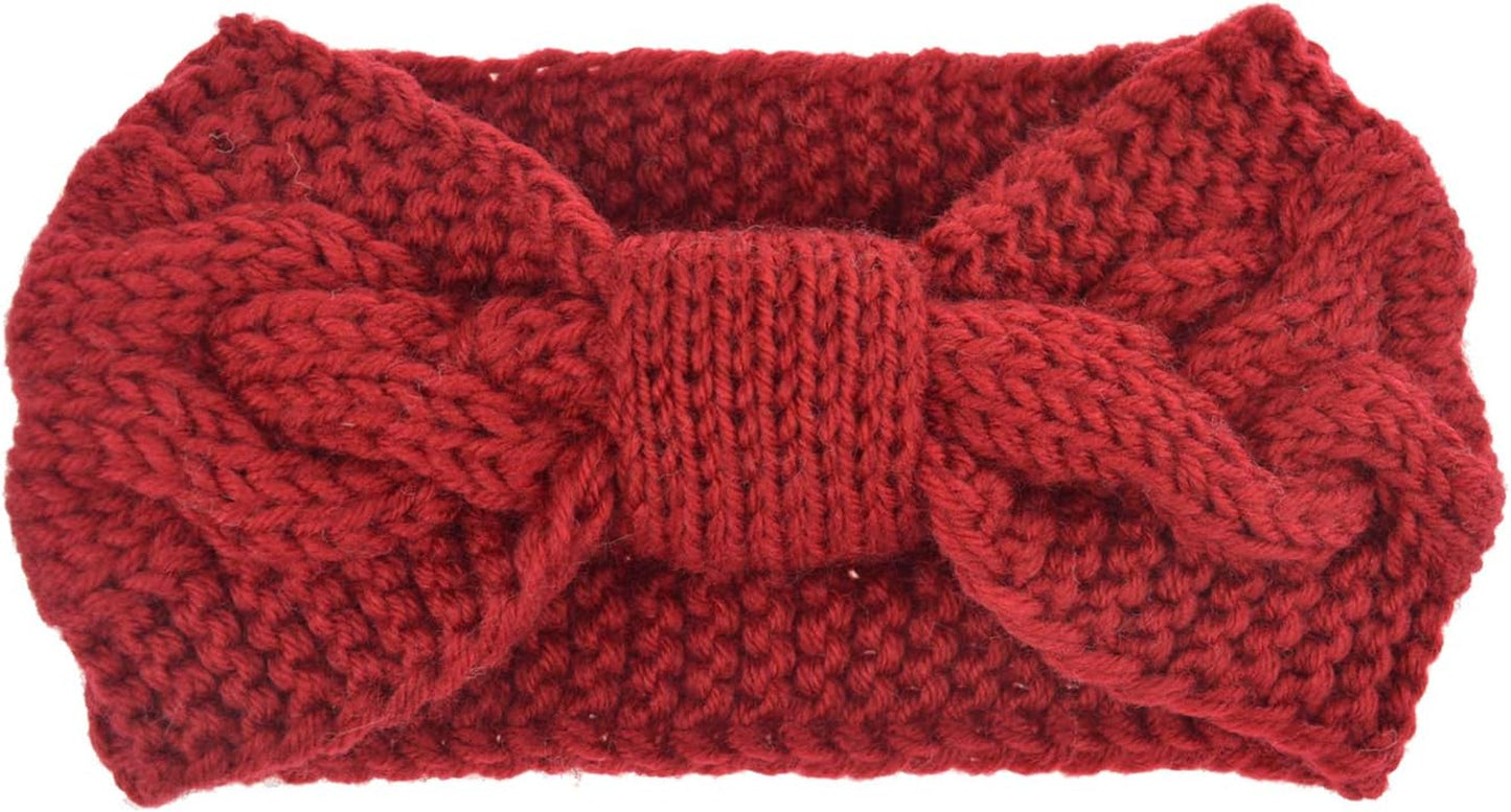 Winter Knit Chunky Headbands for Women Crochet Turban Knitted Ear Warmer Head Wrap Winter Accessories 4 Pack