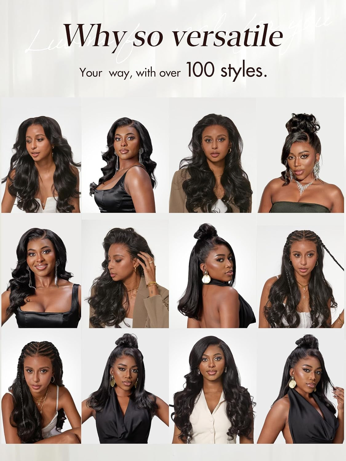 Naturemax™ 13X4 Loose Body Wave HD Lace Front Wigs Human Hair Pre Plucked 180% Density Frontal Wigs Human Hair for Women Glueless Wigs Flexi-Fit Drawstring Cap 24 Inches