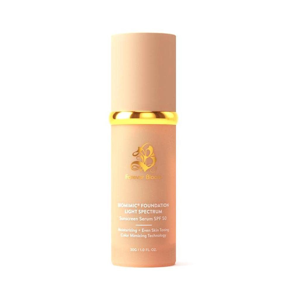 Bio Mimic Foundation Medium Spectrum by ; Protecting from Sun with SPF50; for Gym, Sports, Dancing