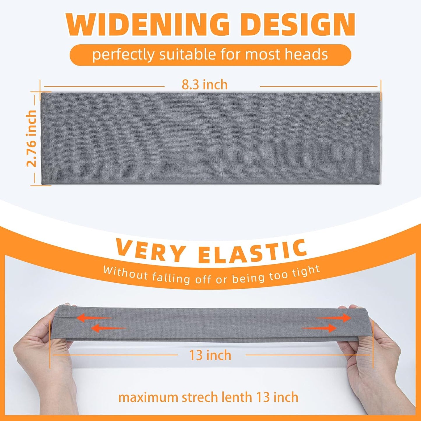 8PCS Summer-Exclusive Non Slip Sports Elastic Soft Running Fashion Headbands Absorb Sweat for Women & Men Working Out, Travel