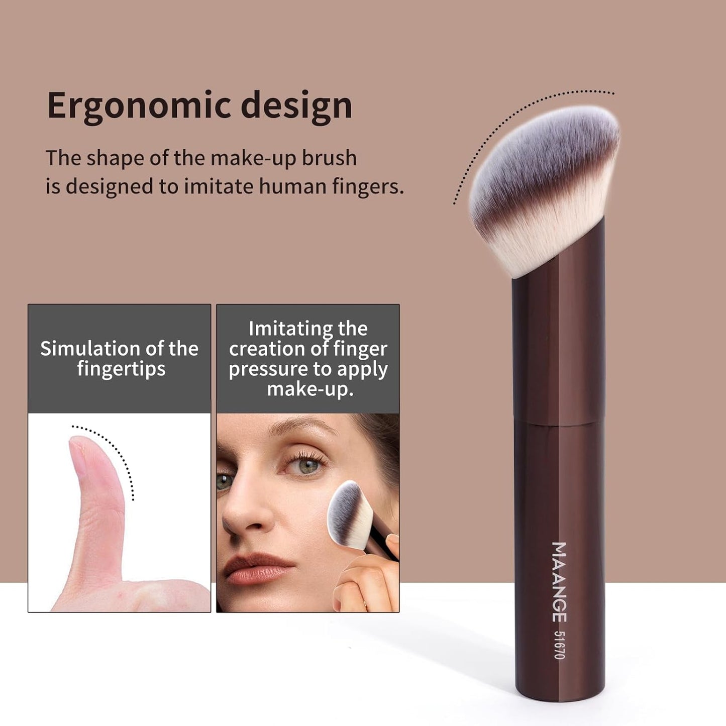 20 Pcs Makeup Brushes with Gift Box, Double-End Multi-Functional Makeup Brushes for Blending Liquid Powder Concealer Cream Blush Buffe,Coffeebrown