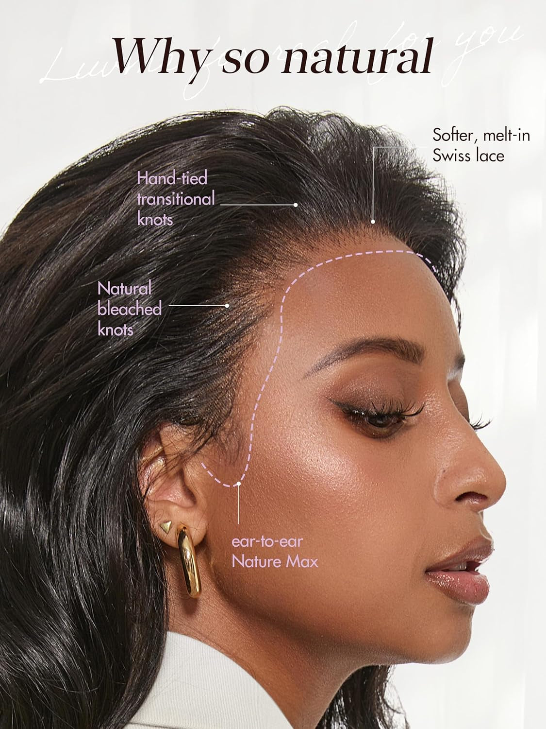 Naturemax™ 13X4 Loose Body Wave HD Lace Front Wigs Human Hair Pre Plucked 180% Density Frontal Wigs Human Hair for Women Glueless Wigs Flexi-Fit Drawstring Cap 24 Inches