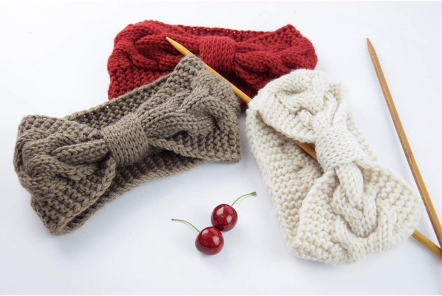 Winter Knit Chunky Headbands for Women Crochet Turban Knitted Ear Warmer Head Wrap Winter Accessories 4 Pack
