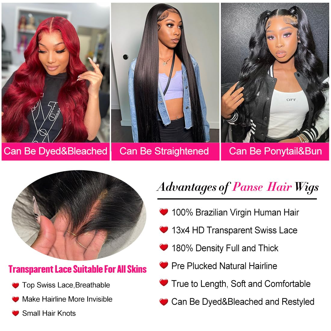 26 Inch Body Wave Lace Front Wigs Human Hair 13X4 SKINLIKE Real HD Lace Front Wigs Human Hair Pre Plucked Body Wave Glueless Frontal Wigs Human Hair 180% Density for Women
