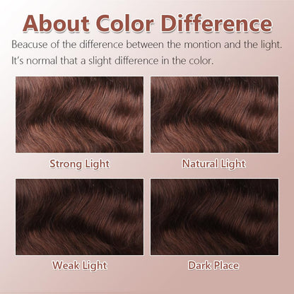 13X6 Reddish Brown Lace Front Wigs Human Hair Pre Plucked Body Wave 13X6 HD Lace Frontal Wig for Women 220% Density Auburn Brown Colored Frontal Wigs Human Hair 20 Inch
