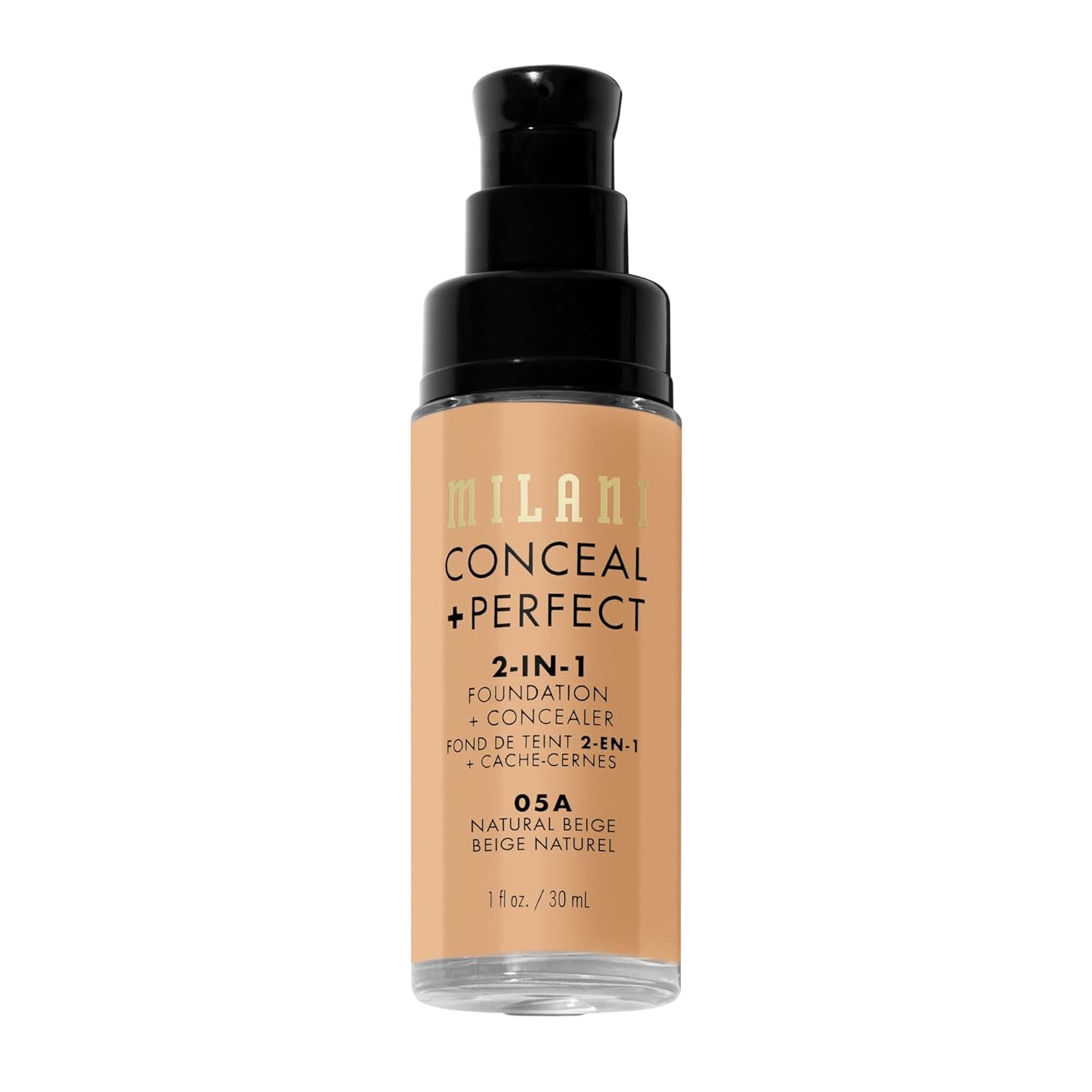 Conceal + Perfect 2-In-1 Foundation + Concealer for a Flawless Complexion, under Eye Corrector, Cover Redness and Imperfections, Waterproof and Sweatproof - Natural Beige