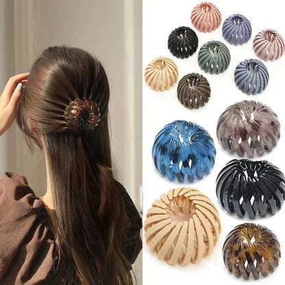 Bird Nest-Inspired Ponytail Hair Clip – Effortless Braiding Hairpin for Women