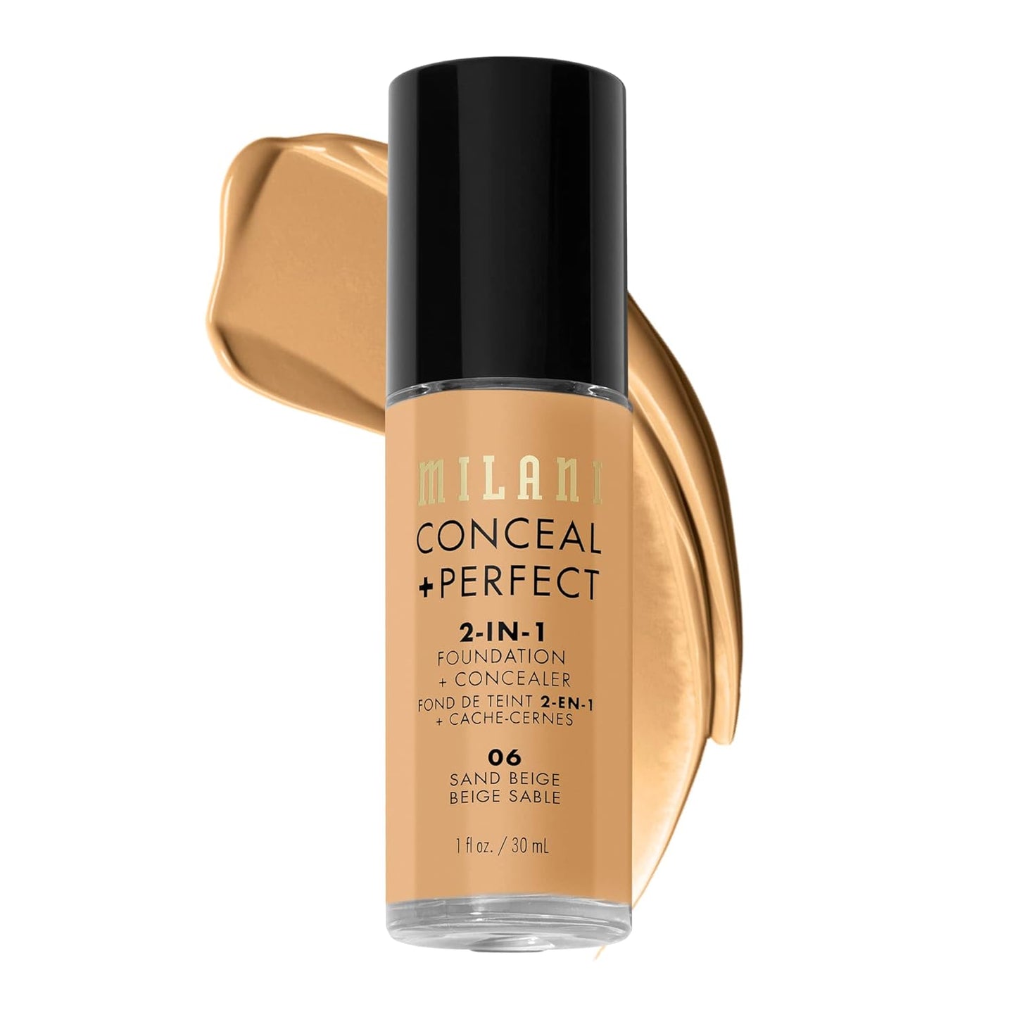 Conceal + Perfect 2-In-1 Foundation + Concealer for a Flawless Complexion, under Eye Corrector, Cover Redness and Imperfections, Waterproof and Sweatproof - Natural Beige