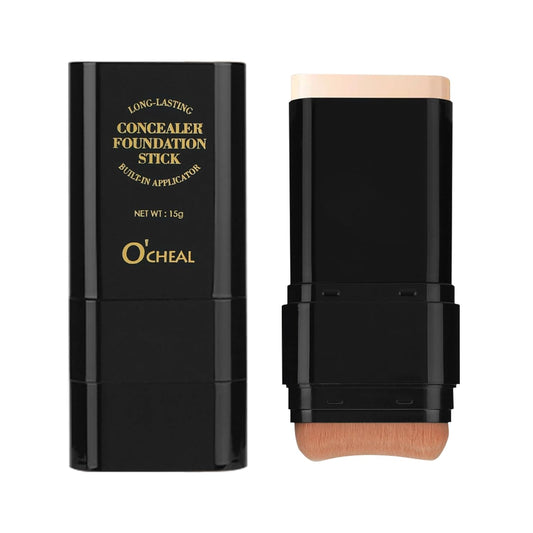 Face Foundation Contour Stick Long-Wear Lightweight Brighten Stick Blemish Contouring Face Concealer Beauty Makeup 02#NATURAL